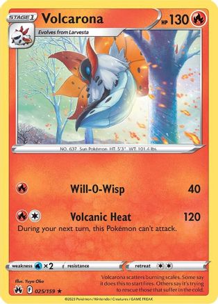 Volcarona 025  SWSH Crown Zenith - Rare