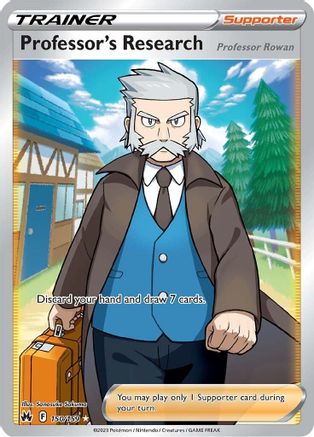 Professor's Research [Professor Rowan] (Full Art) 150  - Holofoil SWSH Crown Zenith - Ultra Rare