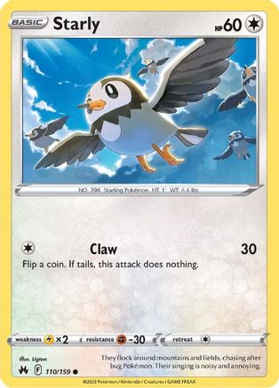 Starly 110  SWSH Crown Zenith - Common