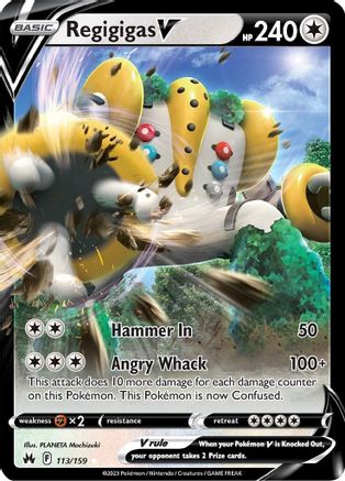 Regigigas V 113  - Holofoil SWSH Crown Zenith - Ultra Rare