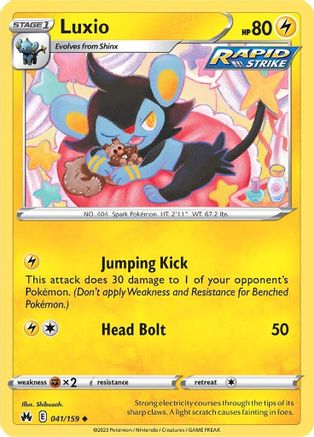 Luxio (41) (41) 041  - Reverse Holofoil SWSH Crown Zenith - Uncommon