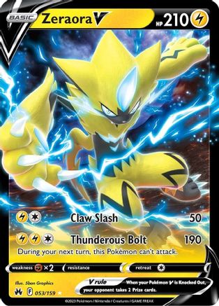 Zeraora V 053  - Holofoil SWSH Crown Zenith - Ultra Rare