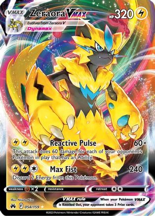 Zeraora VMAX 054  - Holofoil SWSH Crown Zenith - Ultra Rare