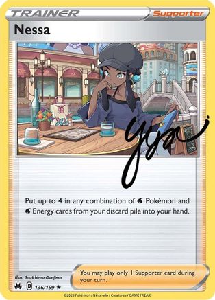 Nessa 136  - Reverse Holofoil SWSH Crown Zenith - Holo Rare
