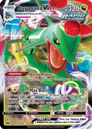 Rayquaza VMAX (101) (101) 101  - Holofoil SWSH Crown Zenith - Ultra Rare