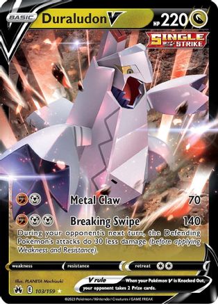 Duraludon V 103  - Holofoil SWSH Crown Zenith - Ultra Rare