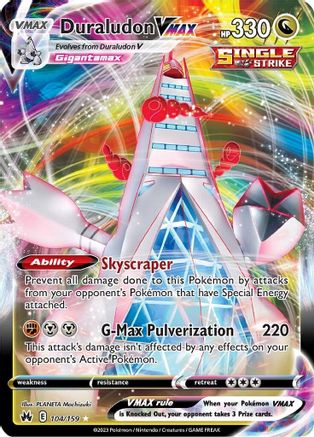Duraludon VMAX 104  - Holofoil SWSH Crown Zenith - Ultra Rare