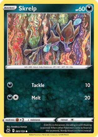 Skrelp 081  - Reverse Holofoil SWSH Crown Zenith - Common