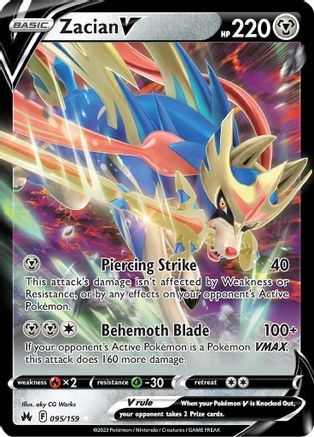 Zacian V 095  - Holofoil SWSH Crown Zenith - Ultra Rare