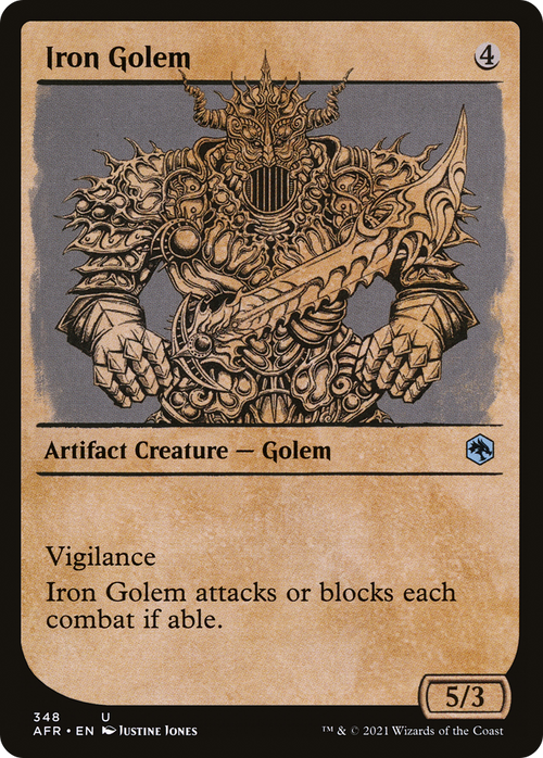 Iron Golem (Showcase) (AFR-348) - Adventures in the Forgotten Realms: (Showcase)