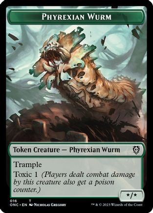Phyrexian Wurm // Phyrexian Horror Double-sided Token (ONC-) - Commander: Phyrexia: All Will Be One