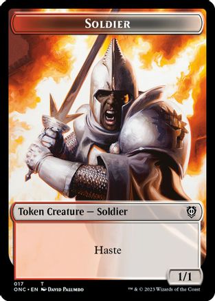 Soldier (017) // Eldrazi Double-sided Token (ONC-) - Commander: Phyrexia: All Will Be One