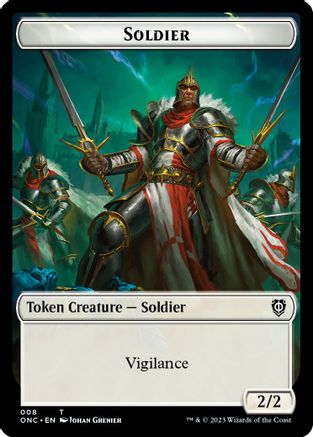 Soldier (008) // Angel (003) Double-Sided Token (ONC-8 // 3) - Commander: Phyrexia: All Will Be One