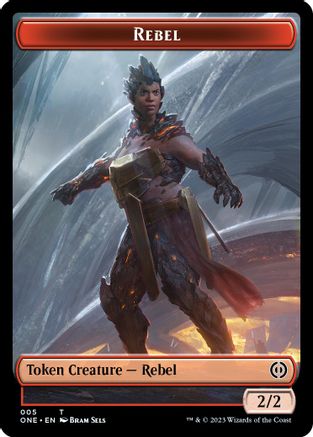 Rebel // Goblin Double-sided Token (ONC-) - Commander: Phyrexia: All Will Be One