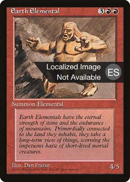 Earth Elemental (4BB-) - Fourth Edition Foreign Black Border