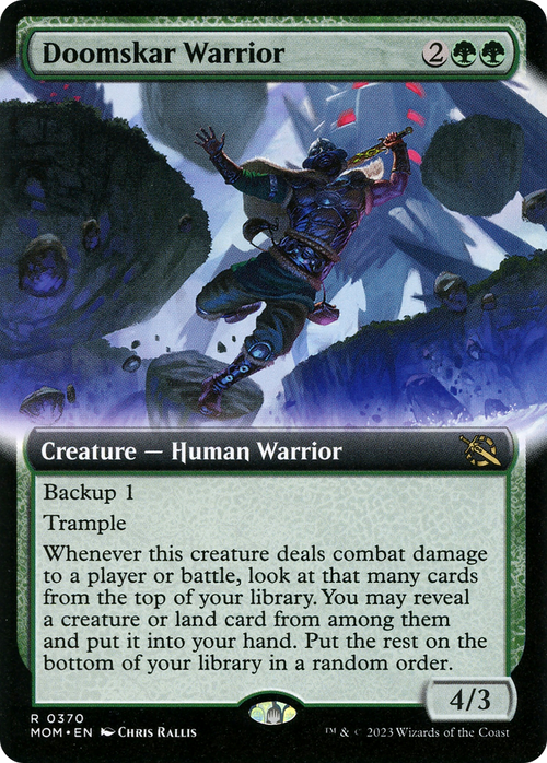 Doomskar Warrior (Extended Art) (MOM-370) - March of the Machine: (Extended Art)