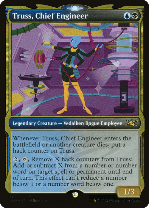 Truss, Chief Engineer (Showcase) (Galaxy Foil) (UNF-523) - Unfinity: (Showcase) Foil