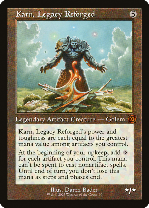 Karn, Legacy Reforged (Retro Frame) (MAT-099) - March of the Machine: The Aftermath: (Showcase) Foil