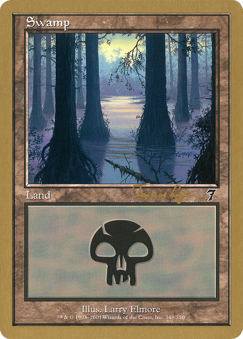 Swamp (348) - 2001 Tom van de Logt (7ED) (WCD-) - World Championship Decks 2001
