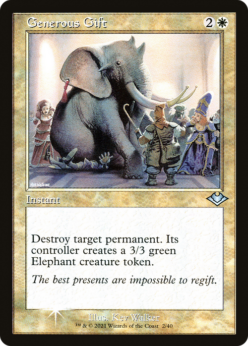 Generous Gift (Retro Frame) (MH1-002) - Modern Horizons 1 Timeshifts Foil