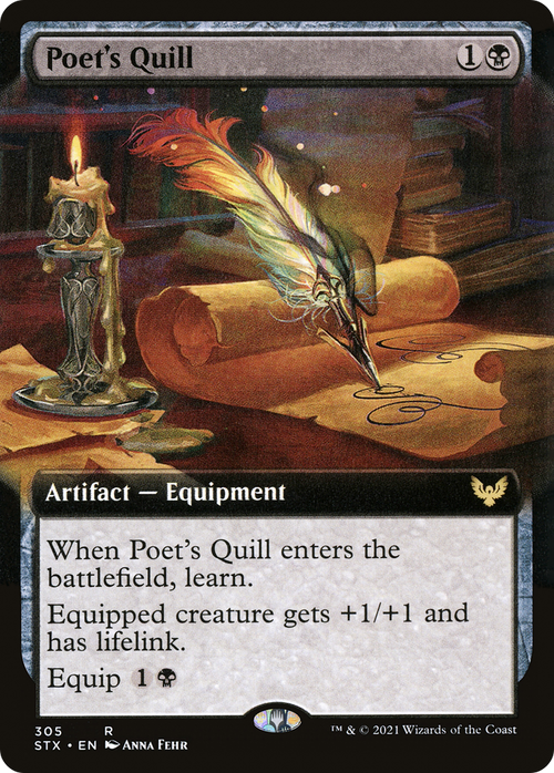 Poet's Quill (Extended Art) (STX-305) - Strixhaven: School of Mages: (Extended Art)