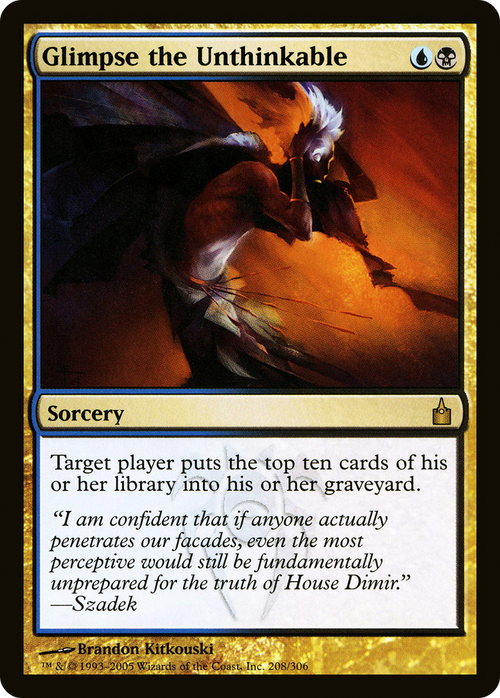 Glimpse the Unthinkable (RAV-208) - Ravnica: City of Guilds Foil