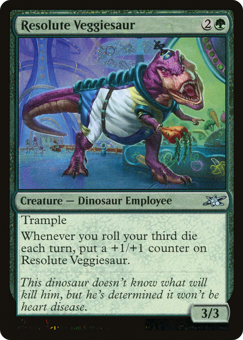 Resolute Veggiesaur (Galaxy Foil) (UNF-439) - Unfinity Foil
