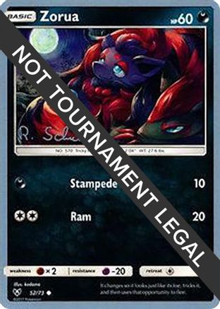 Zorua - 2018 (Robin Schulz) 052/73  World Championship Decks - Common