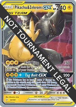 Pikachu & Zekrom GX - 2019 (Haruki Miyamoto) 033/181  World Championship Decks - Ultra Rare
