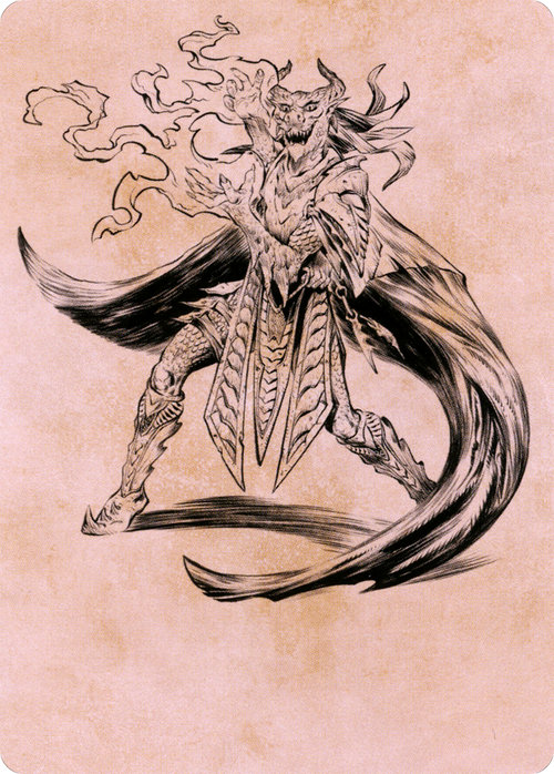 Livaan, Cultist of Tiamat // Livaan, Cultist of Tiamat (ACLB-055) - Battle for Baldur's Gate Art Series (Borderless) Foil