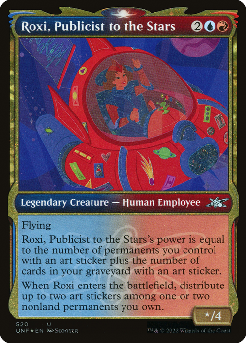 Roxi, Publicist to the Stars (Showcase) (Galaxy Foil) (UNF-520) - Unfinity: (Showcase) Foil