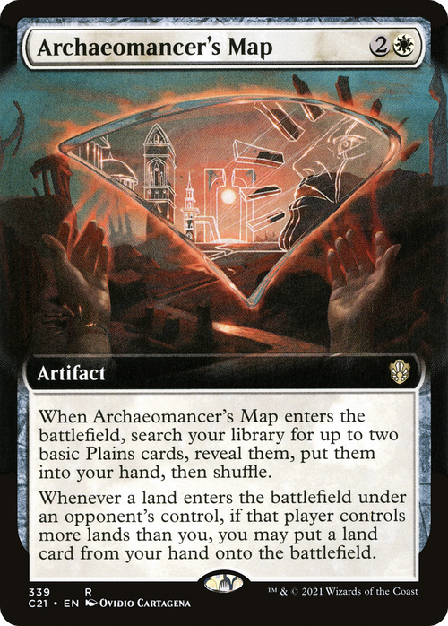 Archaeomancer's Map (Extended Art) (C21-339) - Commander 2021: (Extended Art)