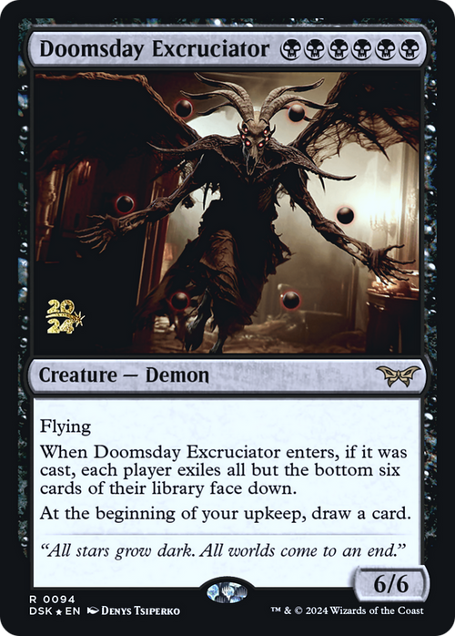 Doomsday Excruciator (PRE-094) - Duskmourn: House of Horror Promos Foil