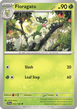 Floragato 014  - Reverse Holofoil SV01 Scarlet & Violet Base Set - Uncommon