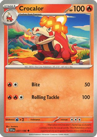 Crocalor 037  - Reverse Holofoil SV01 Scarlet & Violet Base Set - Uncommon