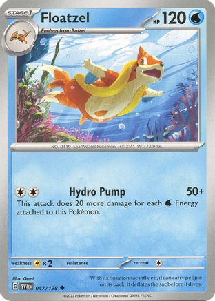 Floatzel 047  - Reverse Holofoil SV01 Scarlet & Violet Base Set - Uncommon