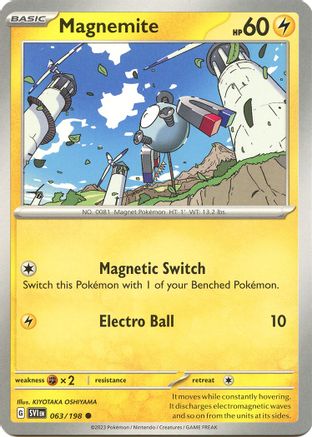 Magnemite 063  - Reverse Holofoil SV01 Scarlet & Violet Base Set - Common