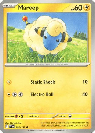 Mareep 066  - Reverse Holofoil SV01 Scarlet & Violet Base Set - Common