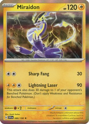 Miraidon 080  - Reverse Holofoil SV01 Scarlet & Violet Base Set - Rare
