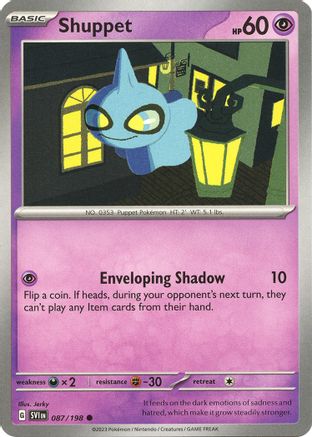 Shuppet 087  - Reverse Holofoil SV01 Scarlet & Violet Base Set - Common