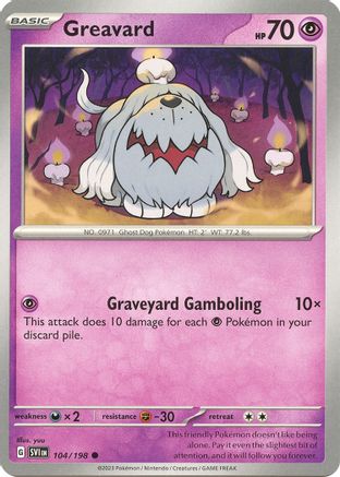 Greavard 104/198  - Reverse Holofoil SV01 Scarlet & Violet Base Set - Common