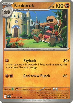Krokorok 116  SV01 Scarlet & Violet Base Set - Common