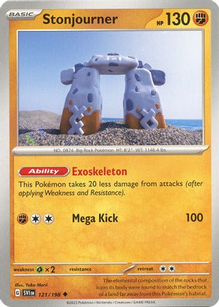 Stonjourner 121  - Reverse Holofoil SV01 Scarlet & Violet Base Set - Uncommon
