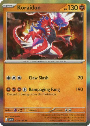 Koraidon 124  - Reverse Holofoil SV01 Scarlet & Violet Base Set - Rare