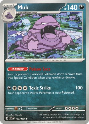 Muk 127  - Reverse Holofoil SV01 Scarlet & Violet Base Set - Uncommon