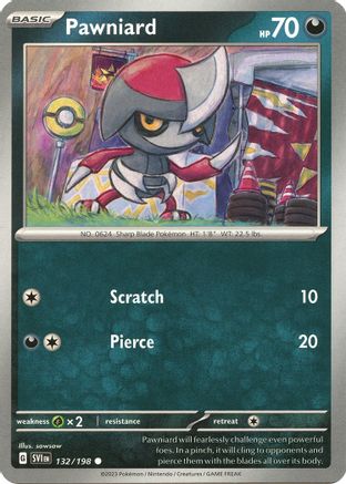 Pawniard 132  SV01 Scarlet & Violet Base Set - Common