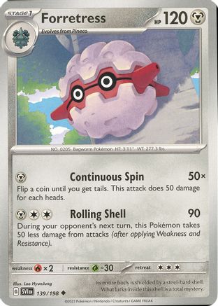 Forretress 139  SV01 Scarlet & Violet Base Set - Uncommon