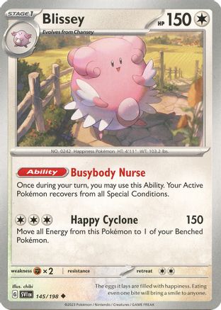 Blissey 145  SV01 Scarlet & Violet Base Set - Uncommon