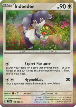 Indeedee 153  - Holofoil SV01 Scarlet & Violet Base Set - Rare