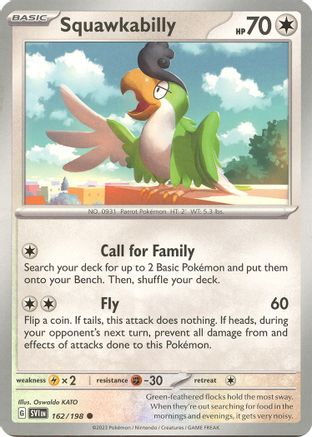 Squawkabilly 162  SV01 Scarlet & Violet Base Set - Common